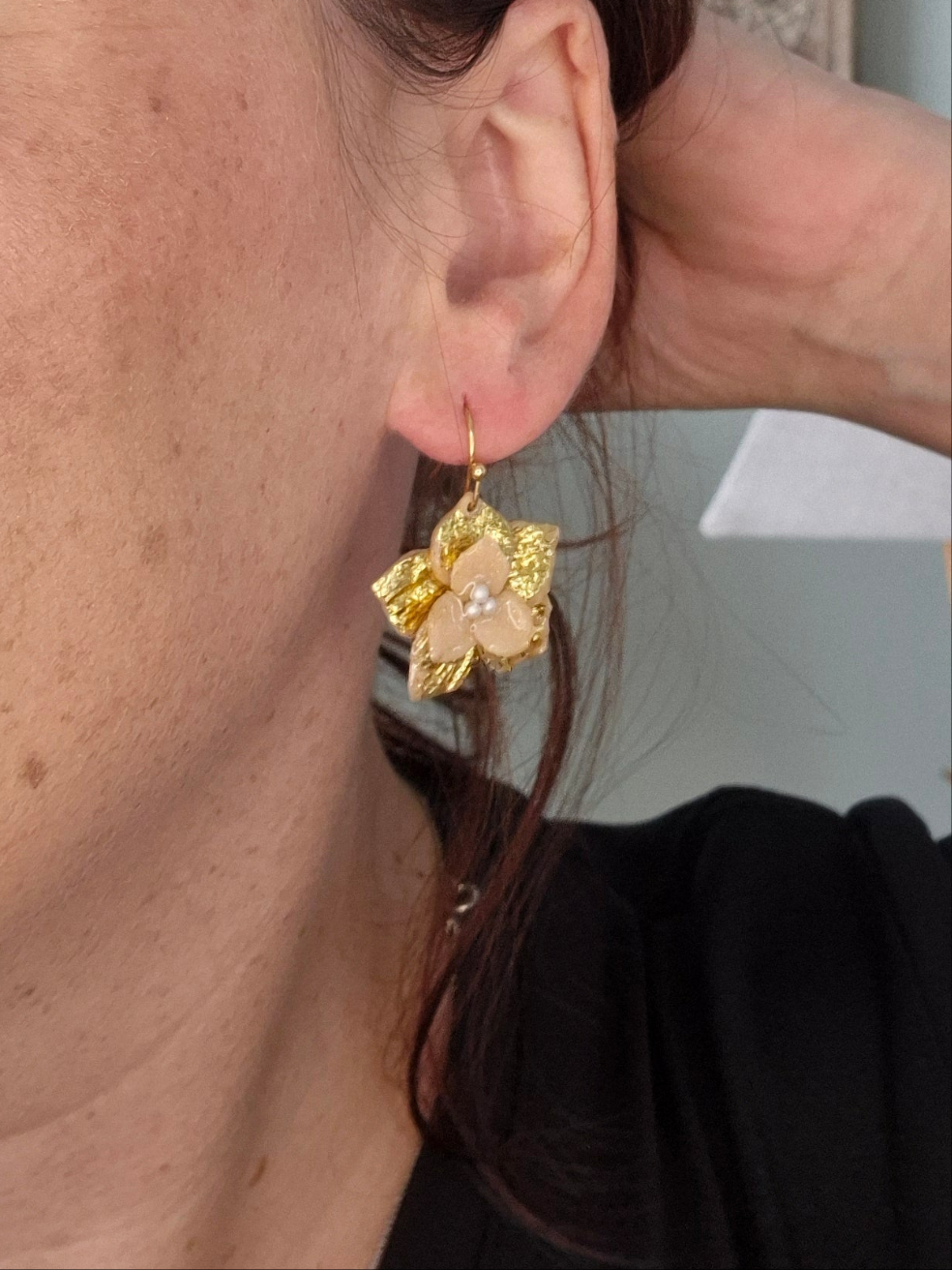 Boucles d’oreilles Orchidée