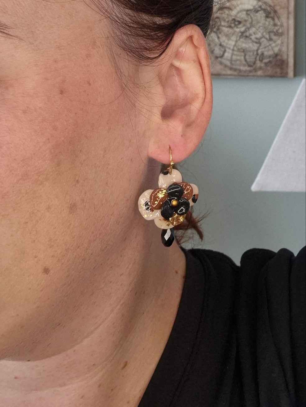 Boucles d’oreilles Pensée