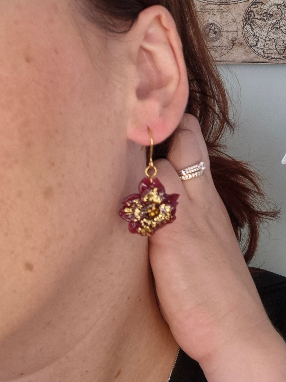 Boucles d’oreilles Pivoine