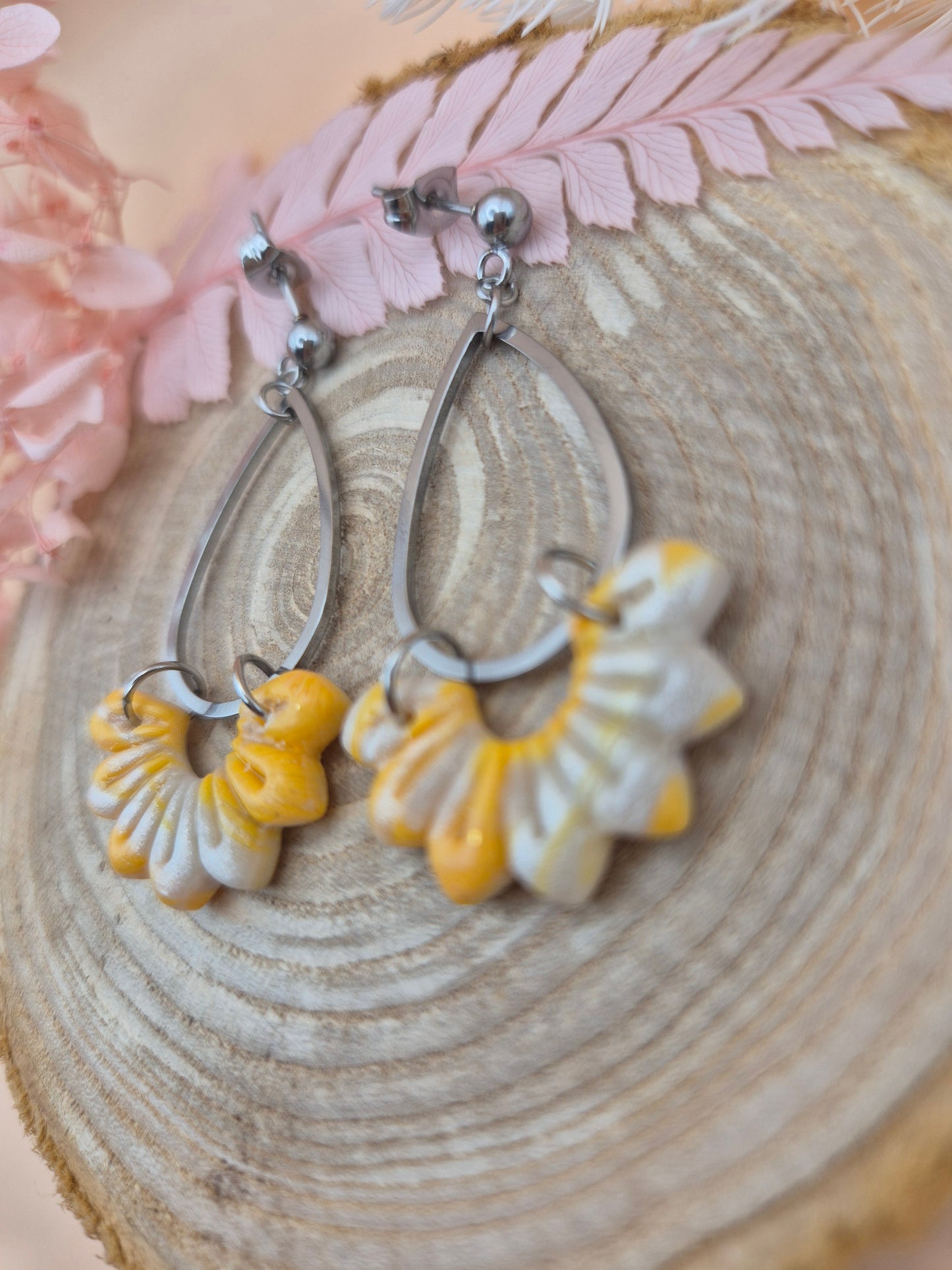 Boucles d’oreilles "Fleur de Soleil" – Douceur florale et éclat printanier