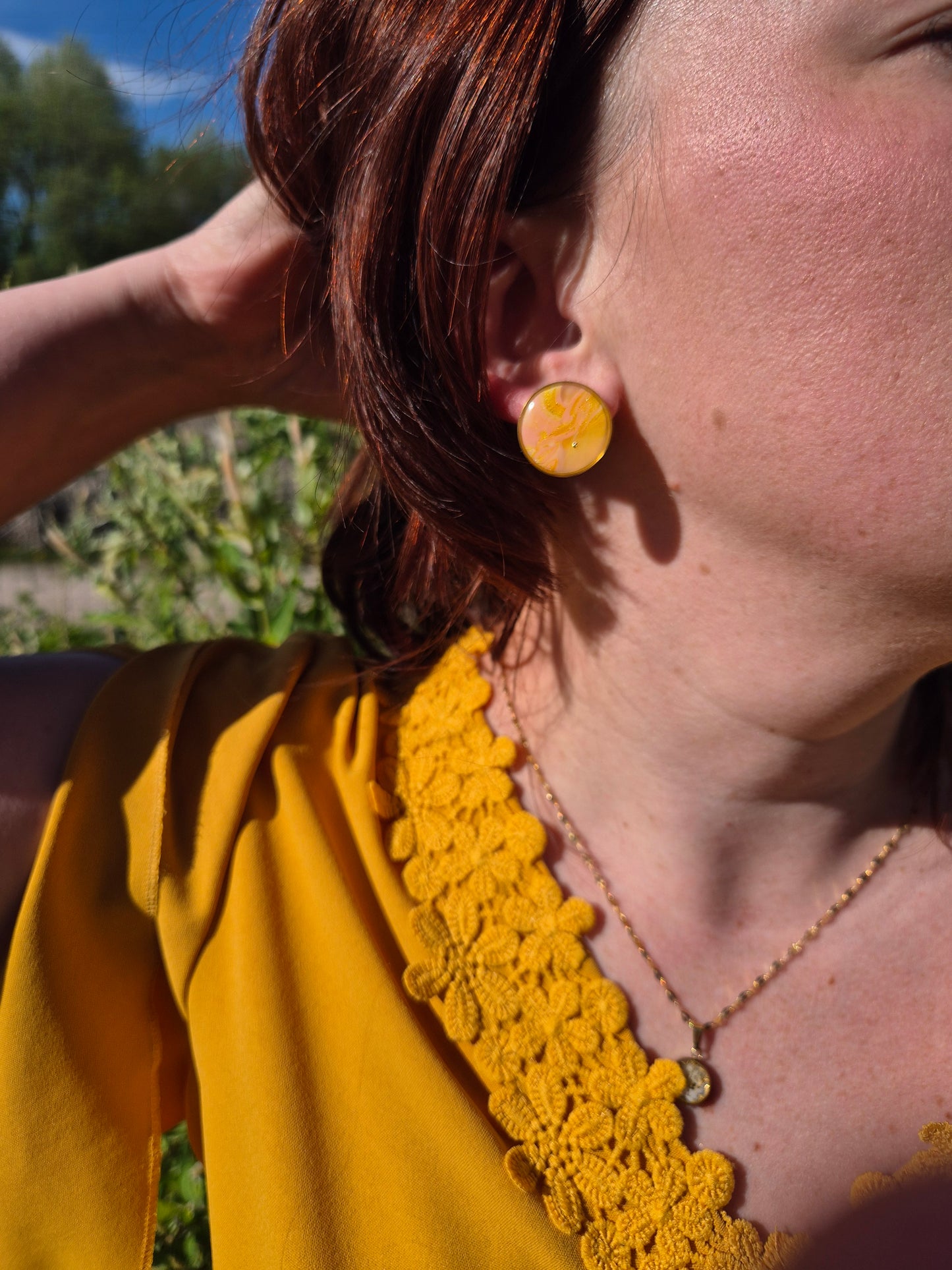 Les Clémentine – Puces d’oreilles 2 cm