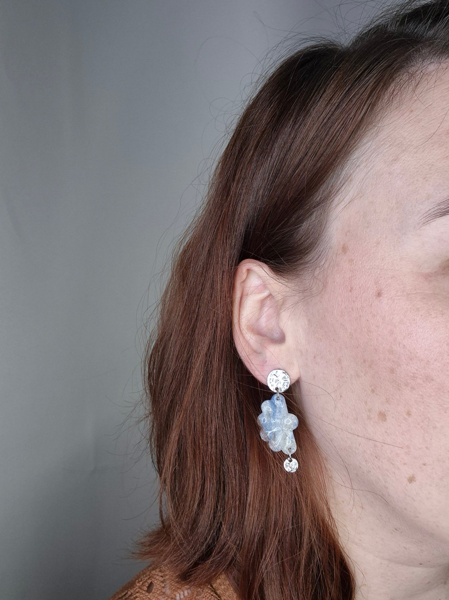 Boucles d'oreilles "Écume Marine" – Douceur et Élégance