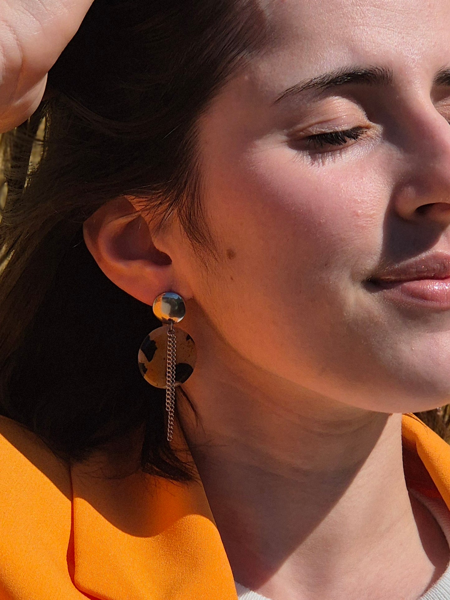 Boucles d'oreilles Léopard & Chaînes