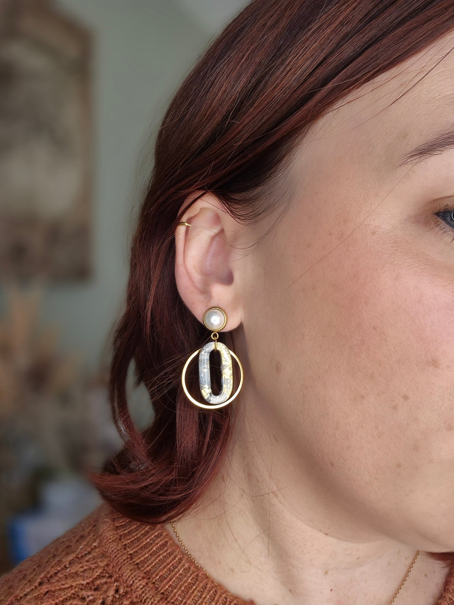 Boucles d’oreilles pendantes – Ophélie