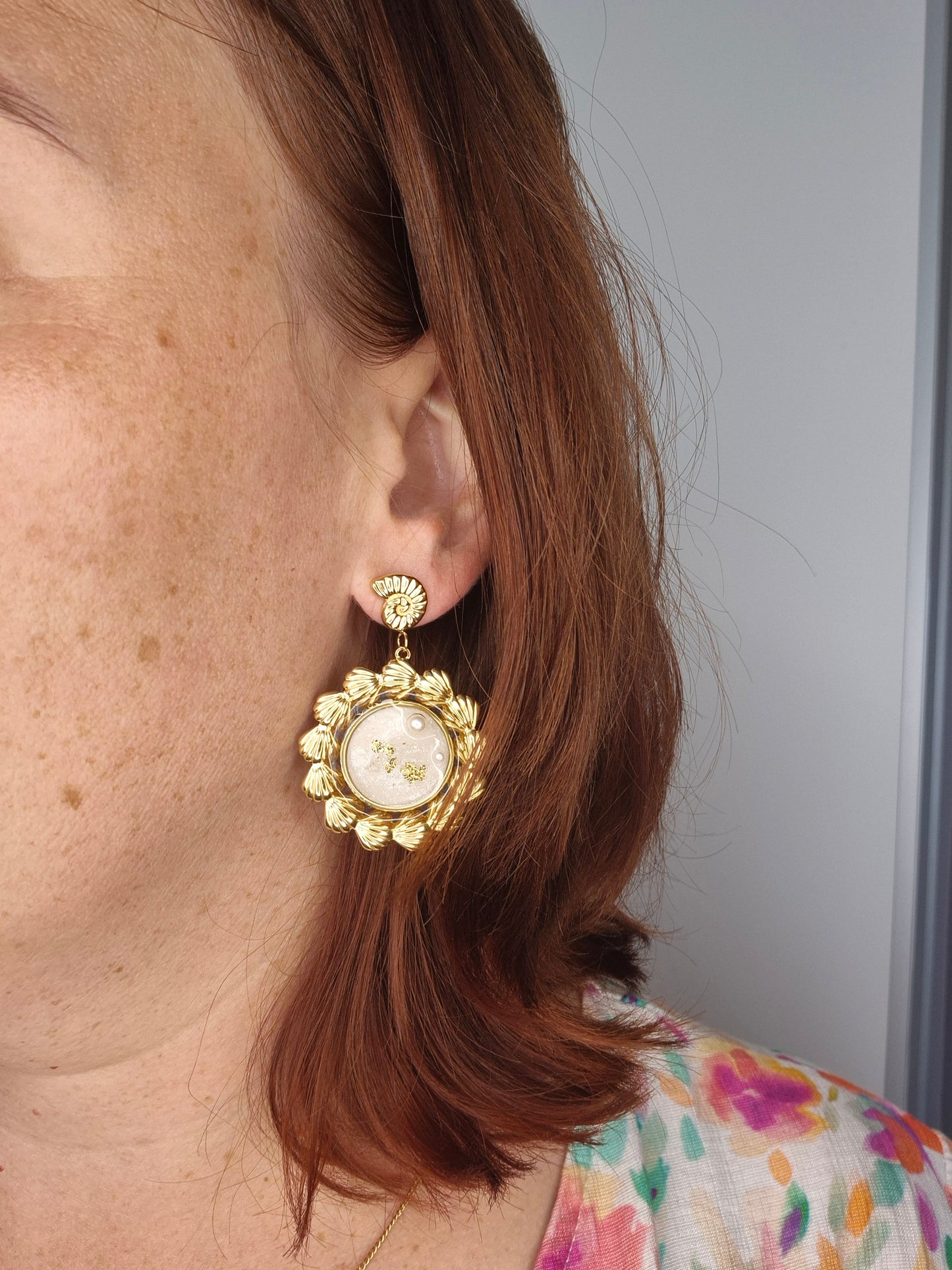 Boucles d’oreilles dorées Coralie