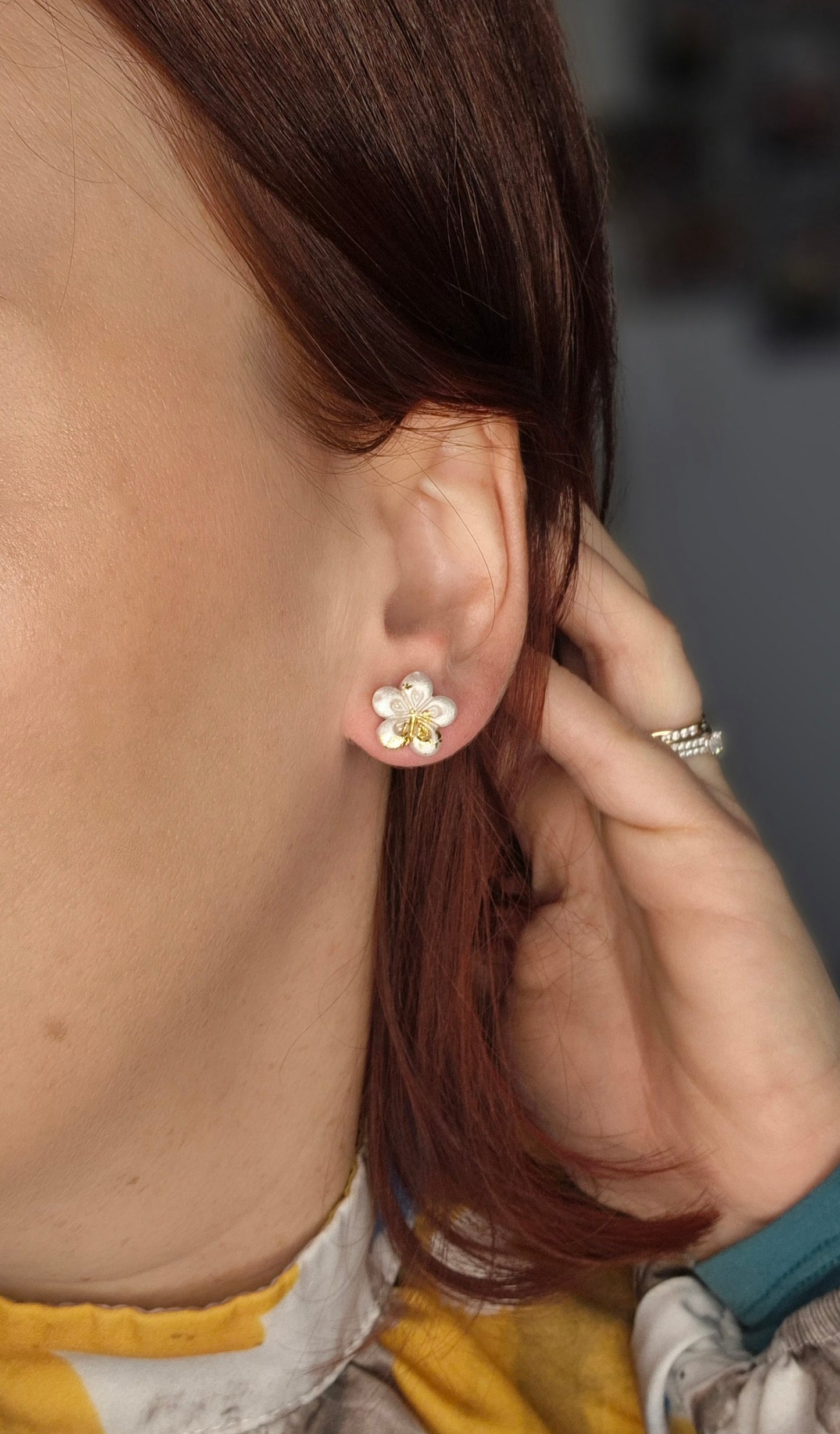 Puces d’oreilles Fleur