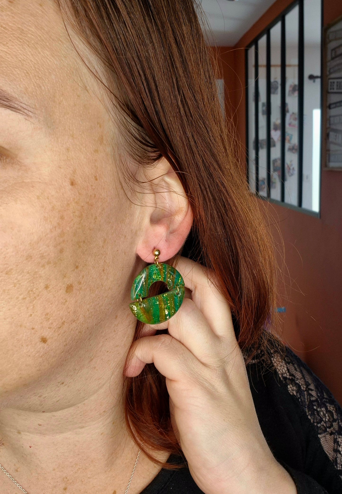 Boucles d’oreilles pendantes Althéa