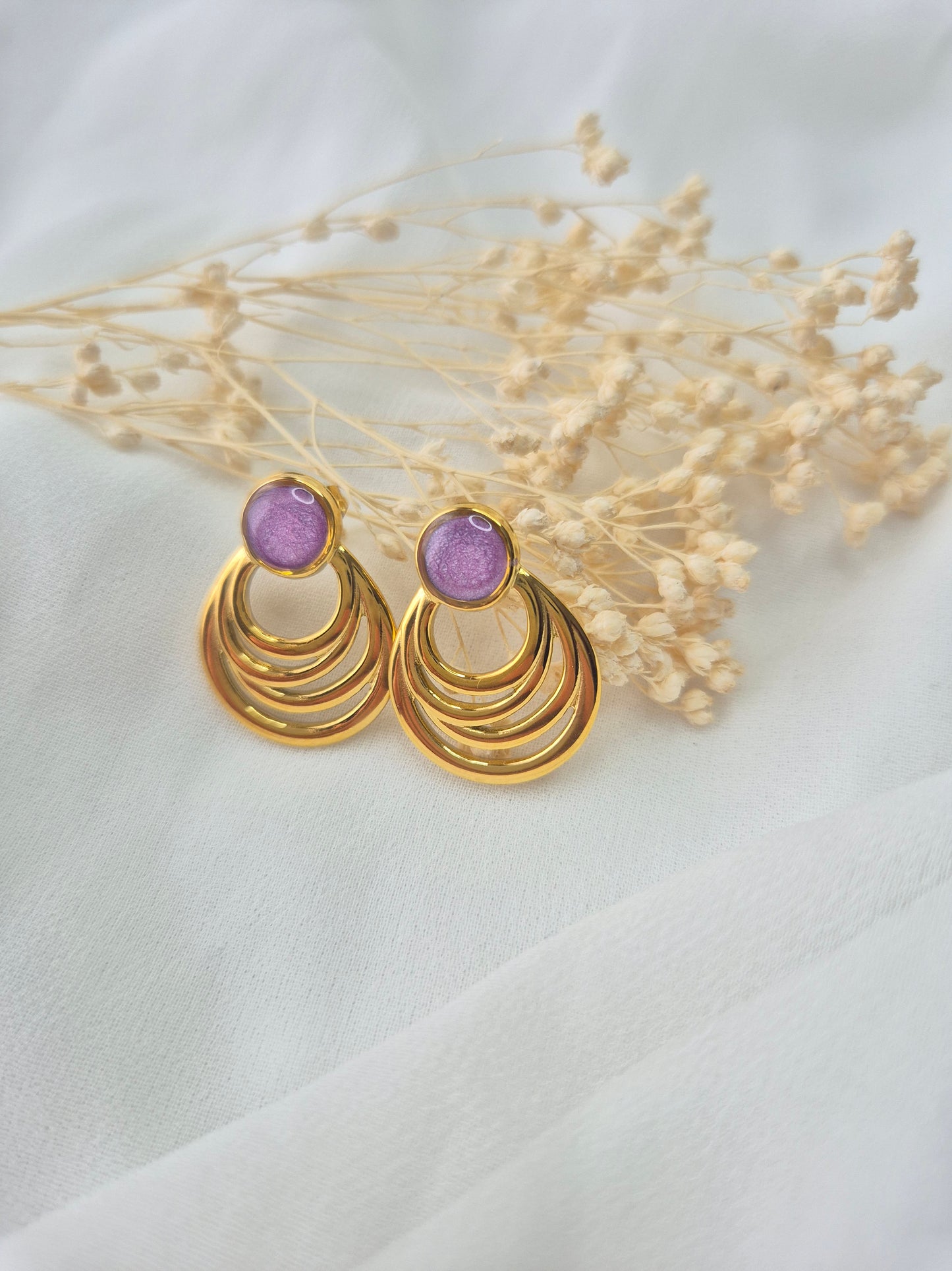 Boucles d’oreilles Simone - plusieurs couleurs disponibles -