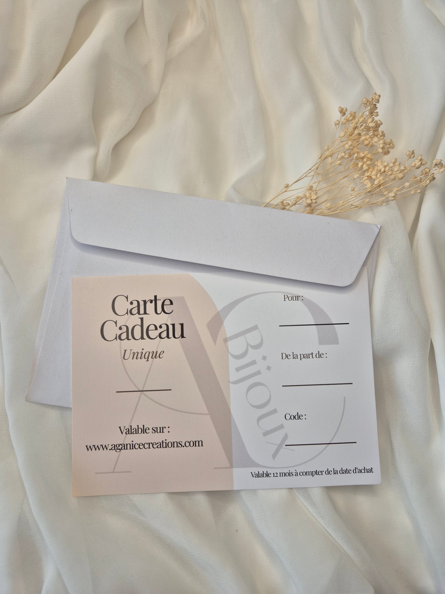 Carte à offrir – complément de la carte cadeau numérique