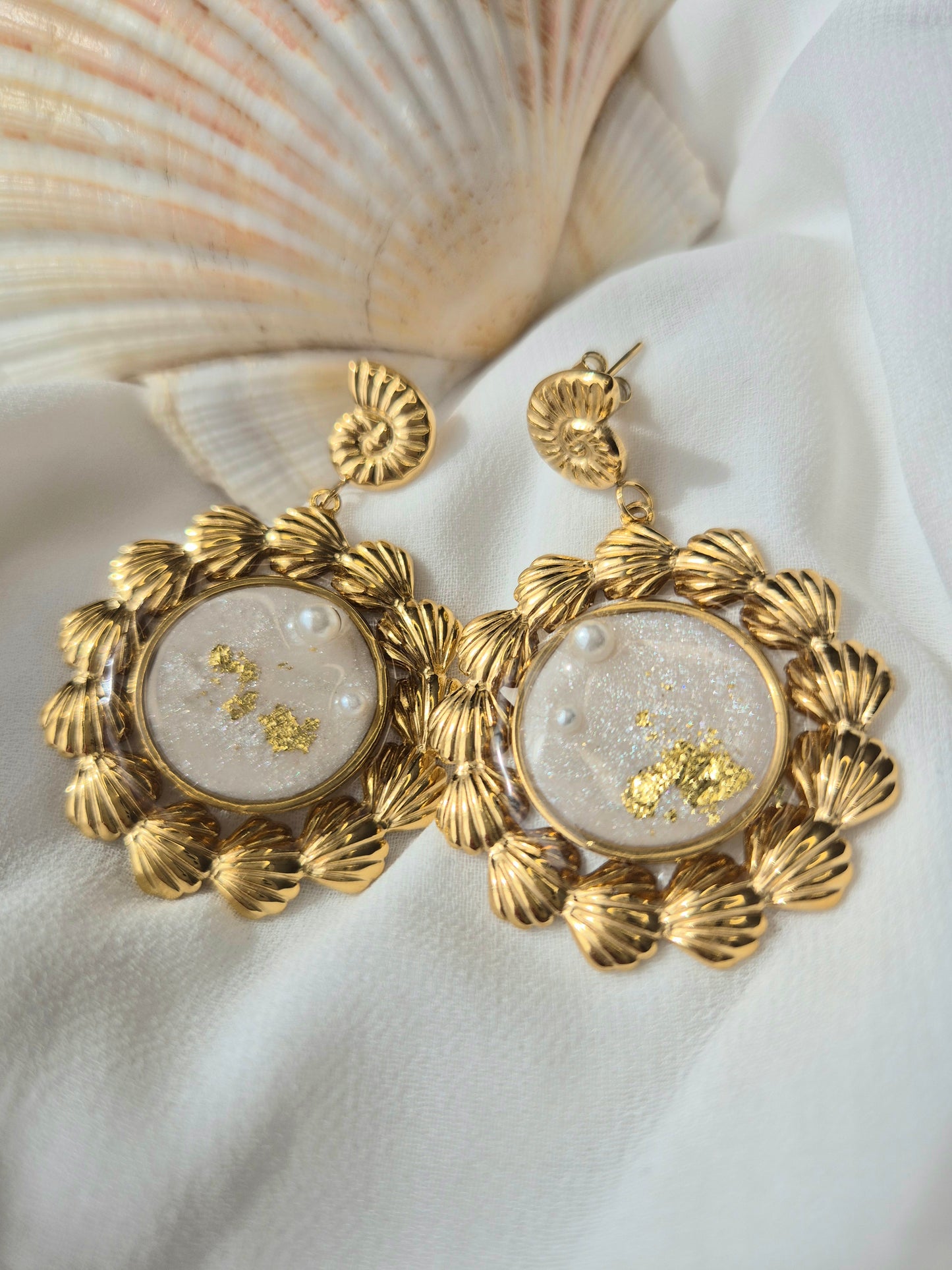 Boucles d’oreilles dorées Coralie