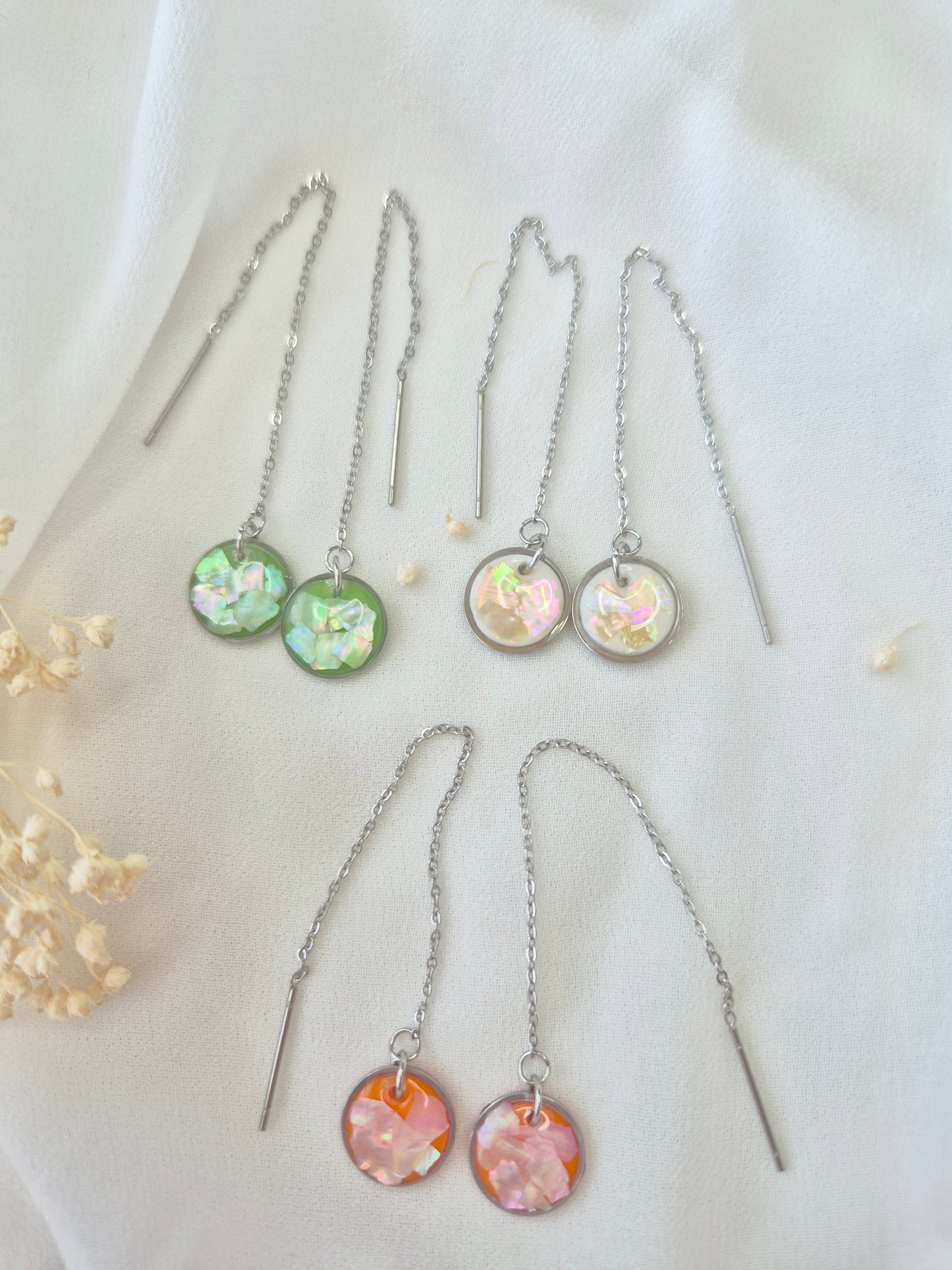 Boucles d'oreilles pendantes Apolline
