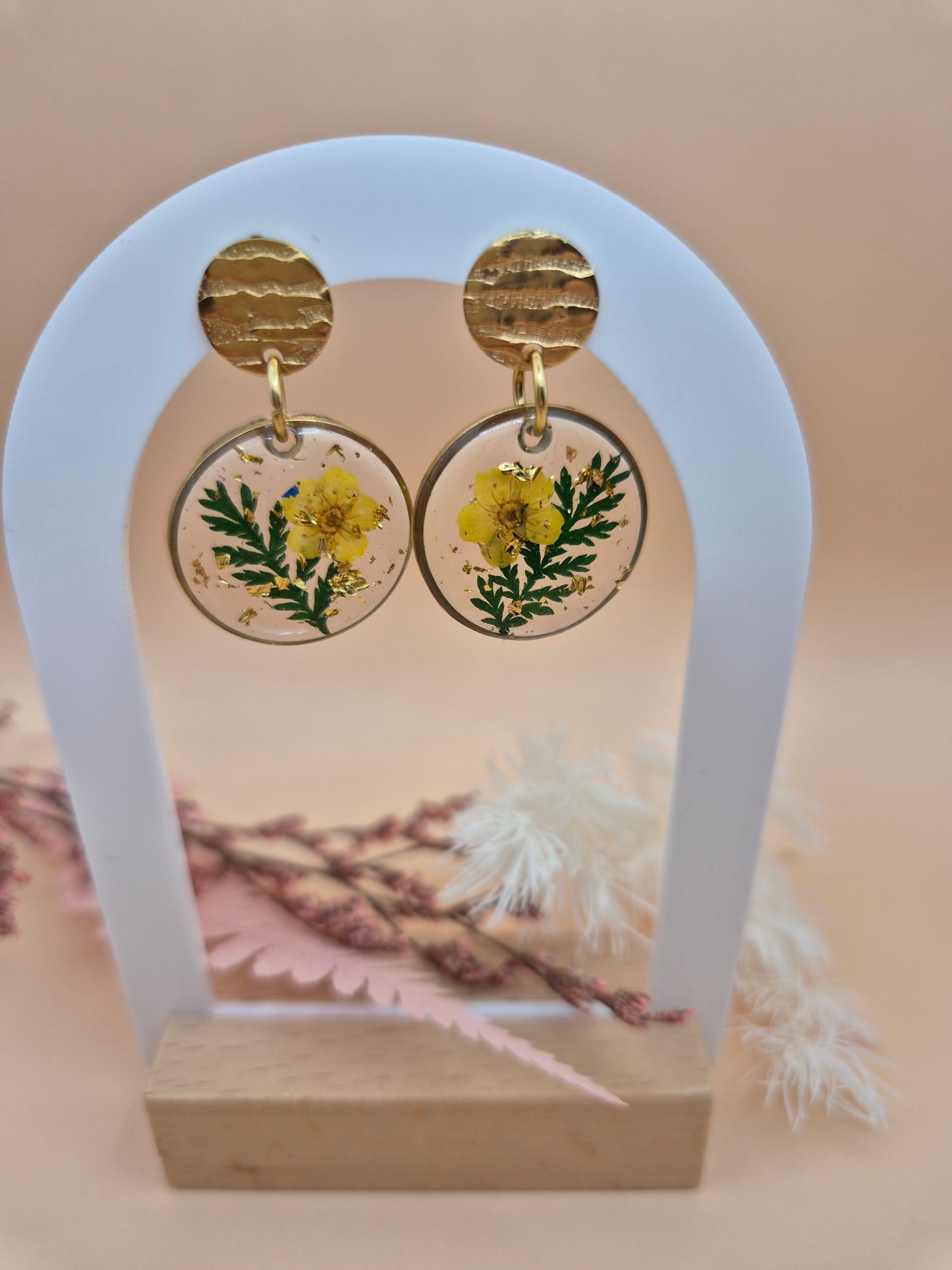 Boucles d'oreilles "Fleur d'Or"