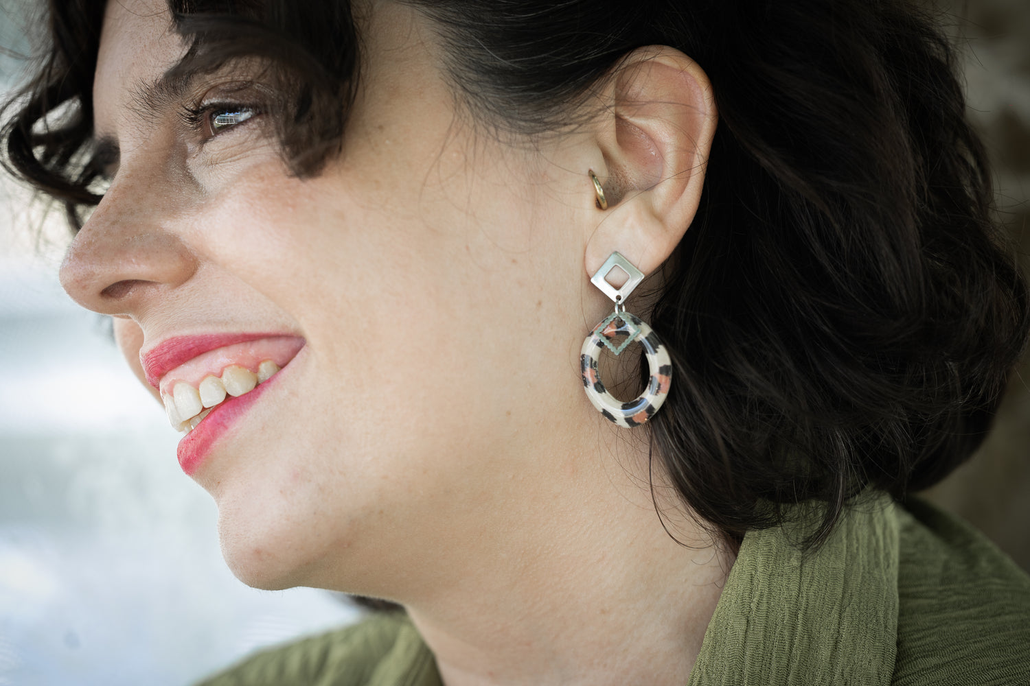 Boucles pendantes Argentées