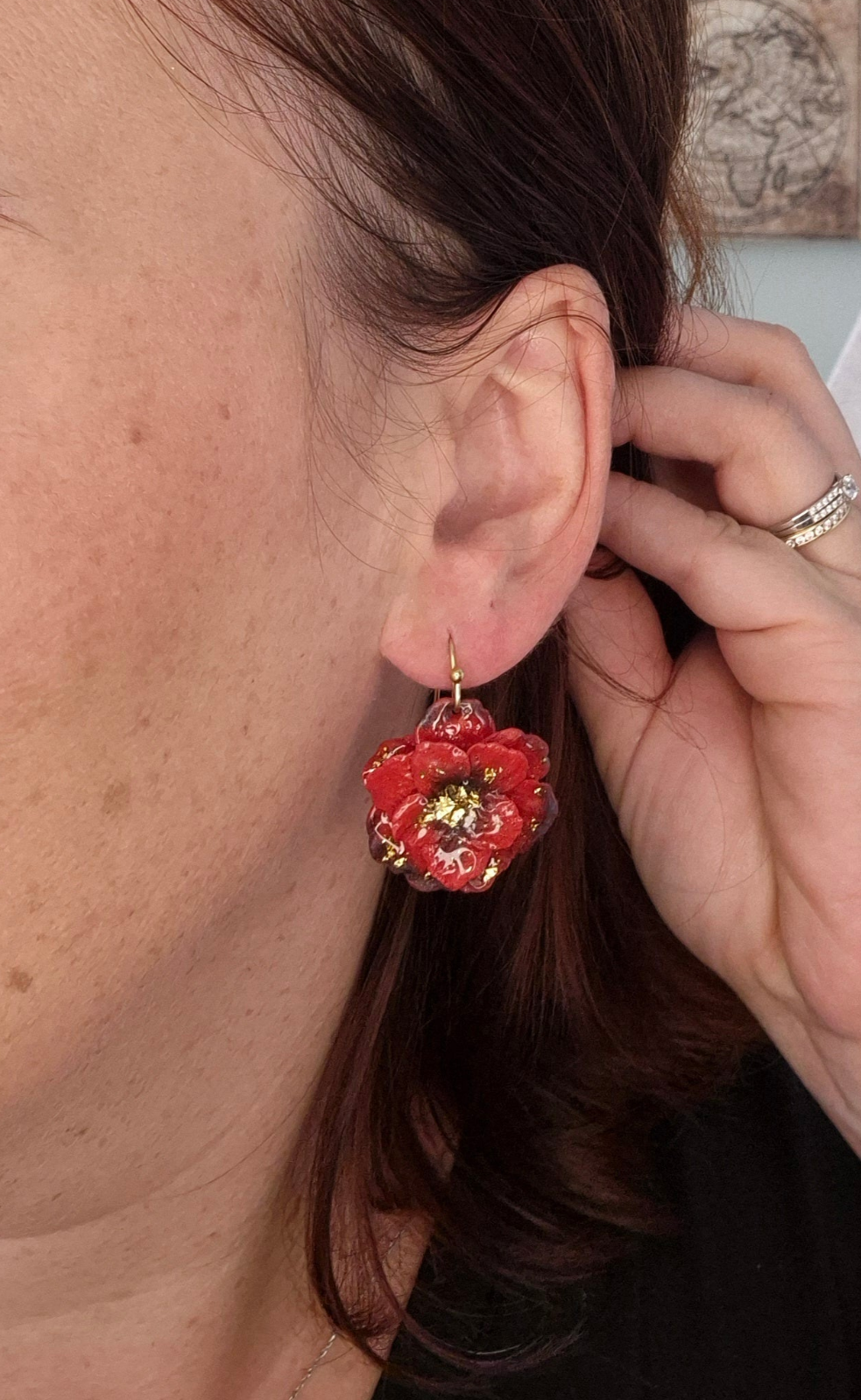 Boucles d’oreilles Coquelicot