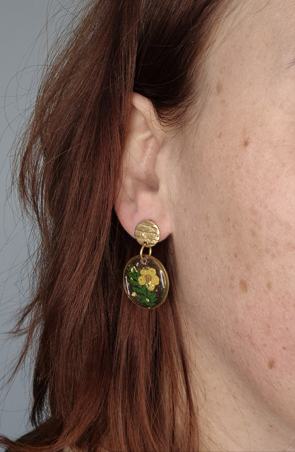 Boucles d'oreilles "Fleur d'Or"