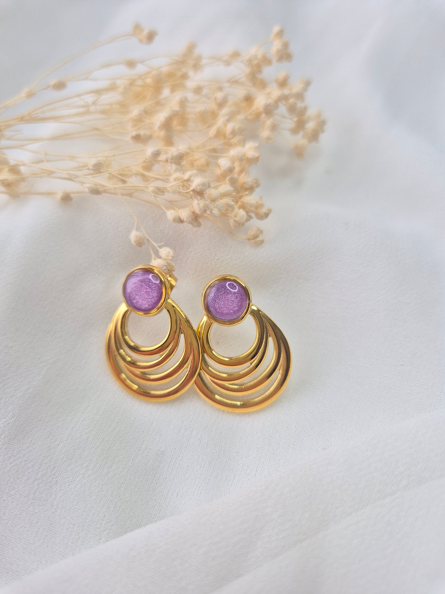 Boucles d’oreilles Simone - plusieurs couleurs disponibles -