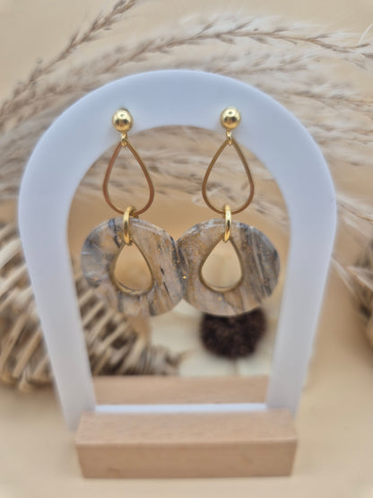 Délicatesse Naturelle – Boucles d'Oreilles Goutte & Cercle