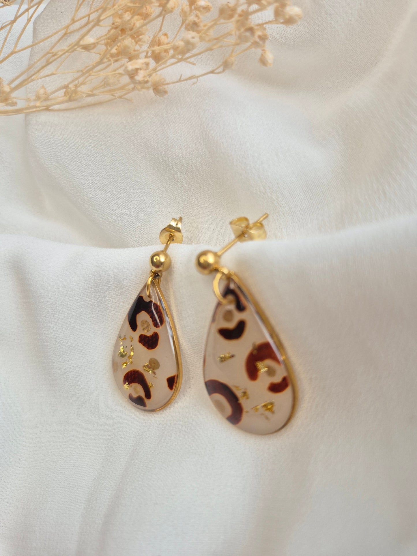 Boucles d’oreilles pendantes Amandine