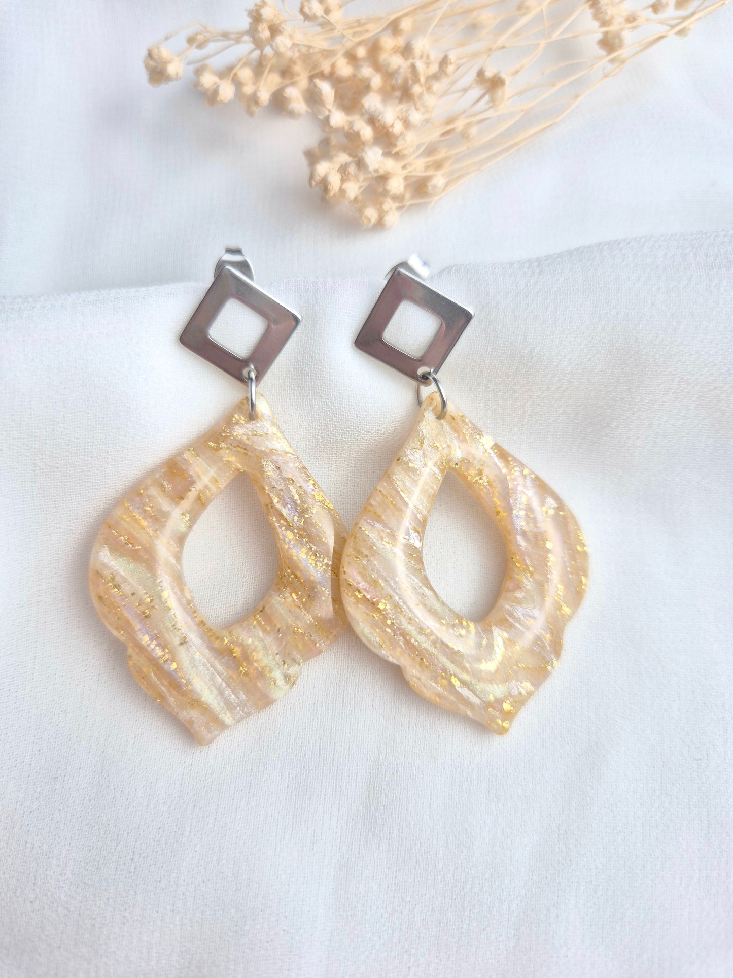 Boucles d’oreilles Clara argentées