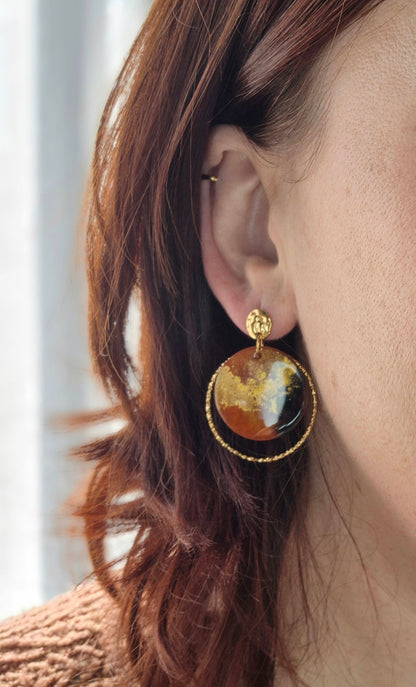 Boucles d’oreilles Ambre