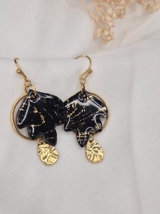 Boucles d’oreilles pendantes – Léontine (plusieurs coloris au choix)