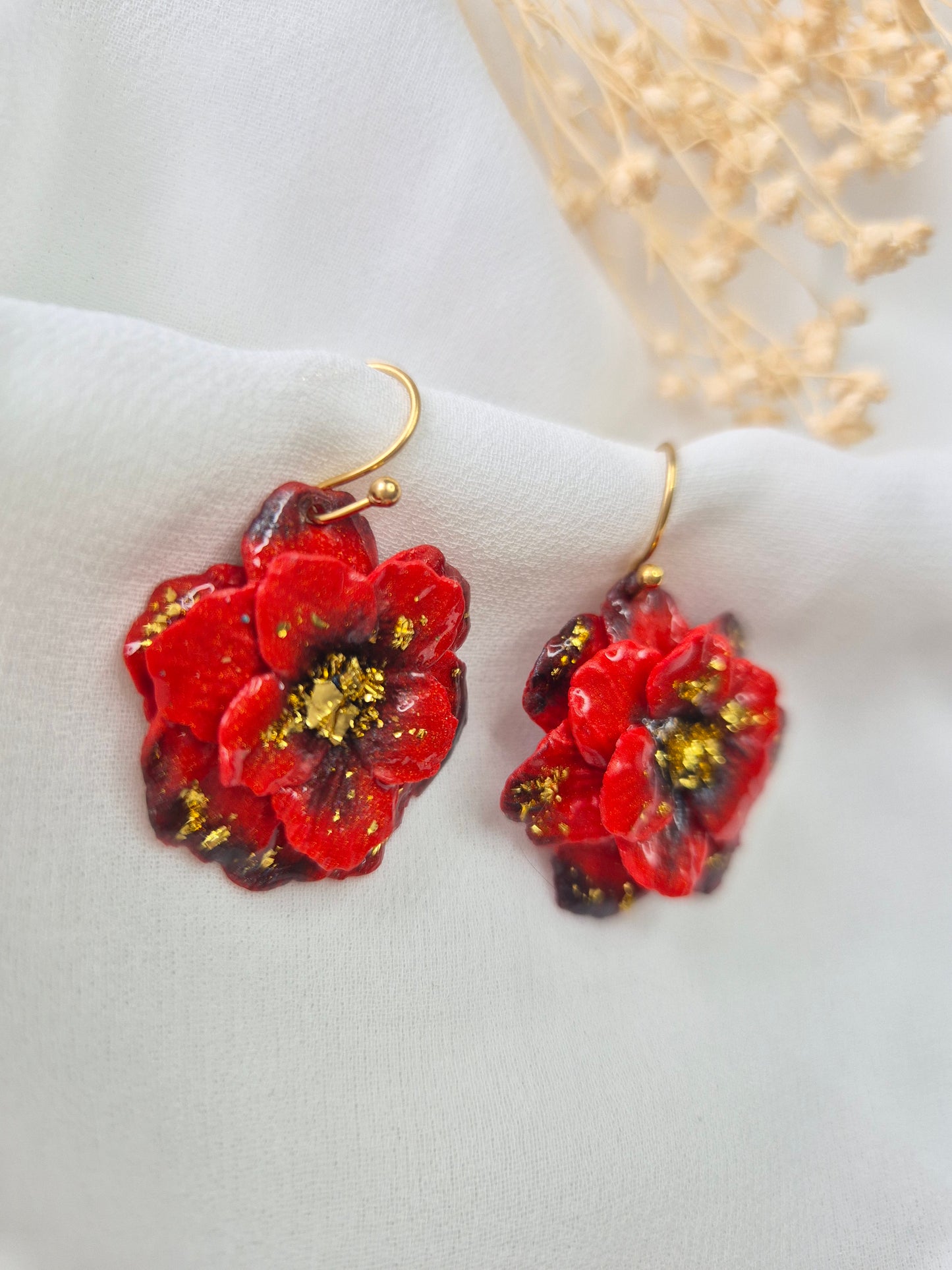 Boucles d’oreilles Coquelicot