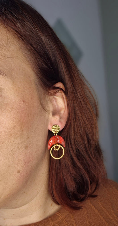 Boucles d’oreilles Daphné dorée — plusieurs coloris disponibles