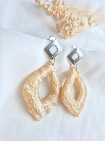 Boucles d’oreilles Clara argentées