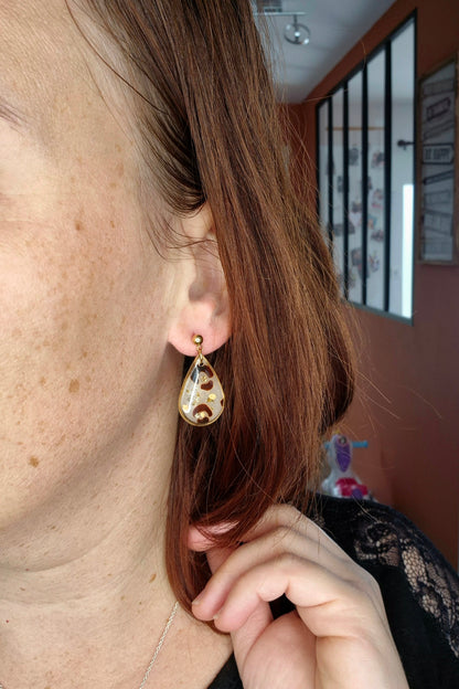 Boucles d’oreilles pendantes Amandine