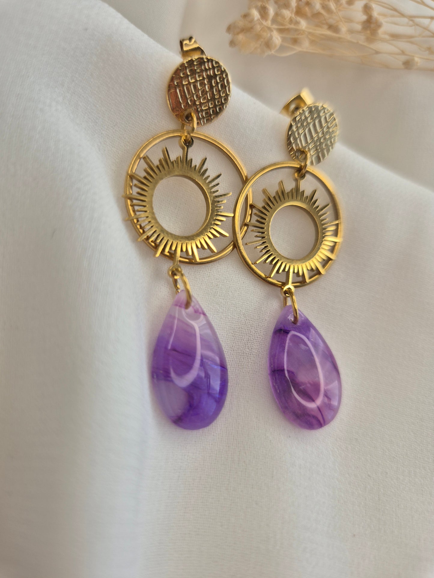 Boucles d’oreilles Solène — plusieurs coloris disponibles