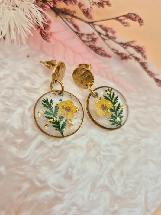 Boucles d'oreilles "Fleur d'Or"