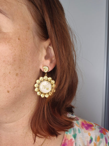 Boucles d’oreilles dorées Coralie