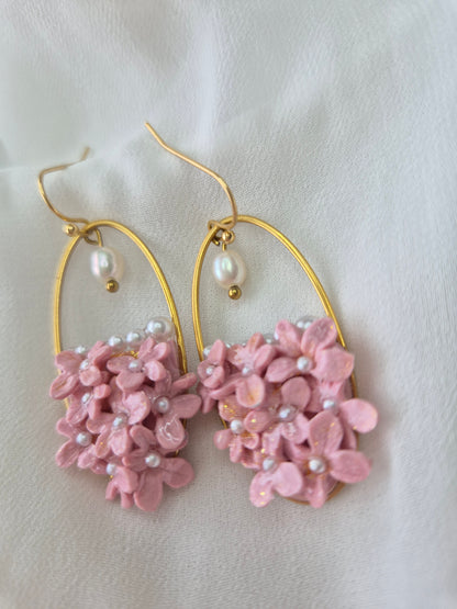 Boucles d’oreilles Hortensia