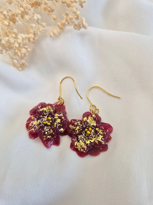 Boucles d’oreilles Pivoine