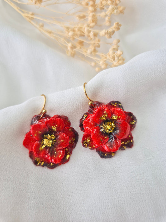 Boucles d’oreilles Coquelicot