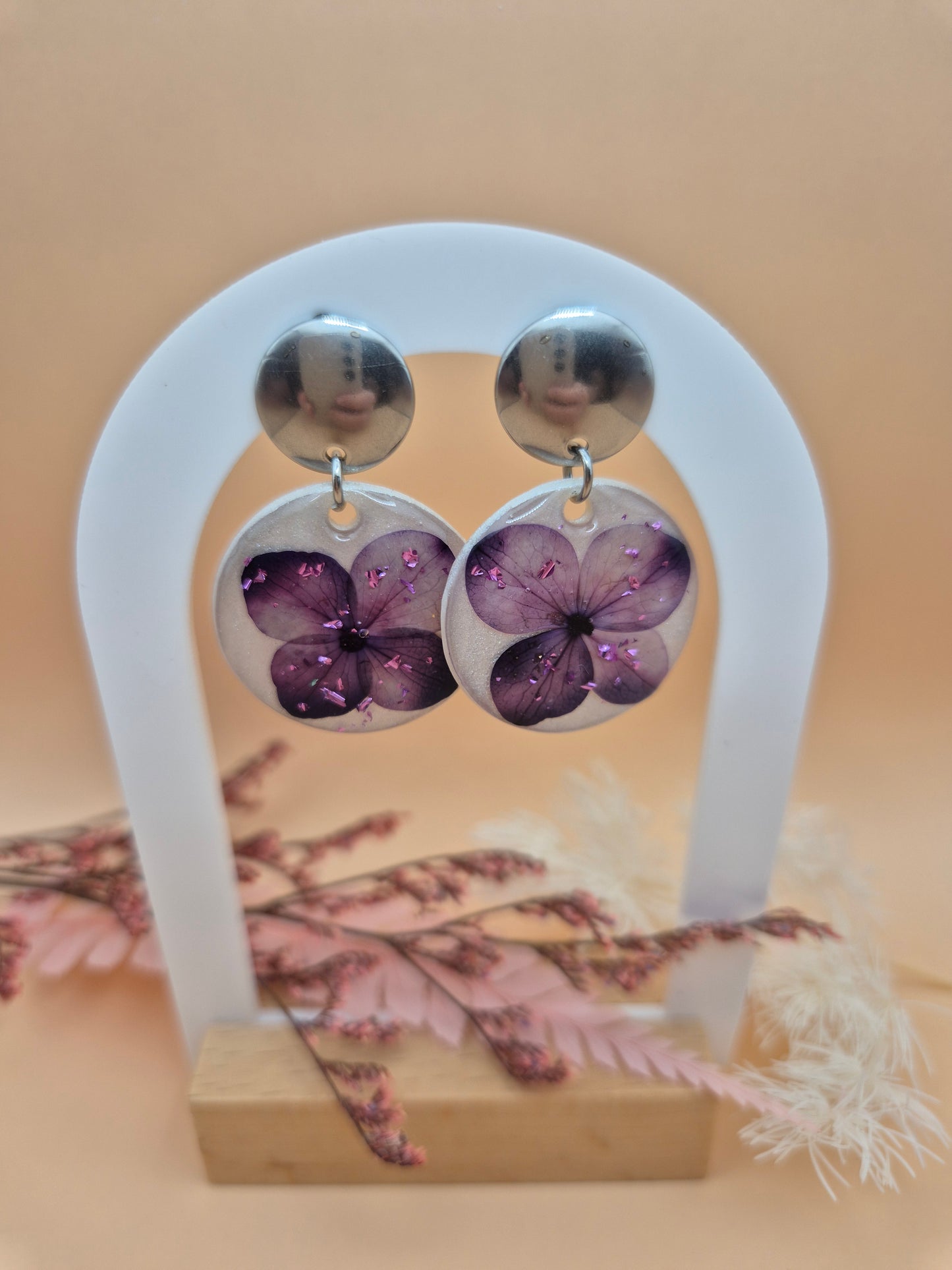 Boucles d'oreilles "Éclat d’Hortensia"