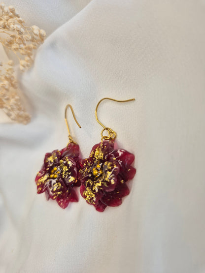 Boucles d’oreilles Pivoine