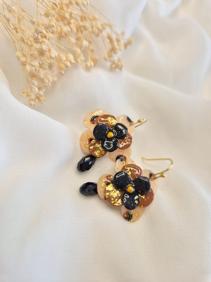 Boucles d’oreilles Pensée