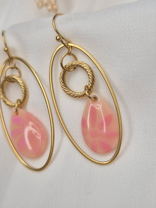 Boucles d’oreilles pendentes – Élise (plusieurs coloris au choix)